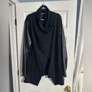 Spanx faux leather sleeve jacket